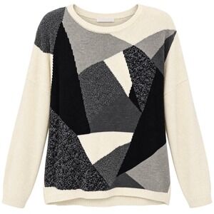 Vintage Milano Design Group Retro Mod Sweater Womens Large Wool Blend Artsy